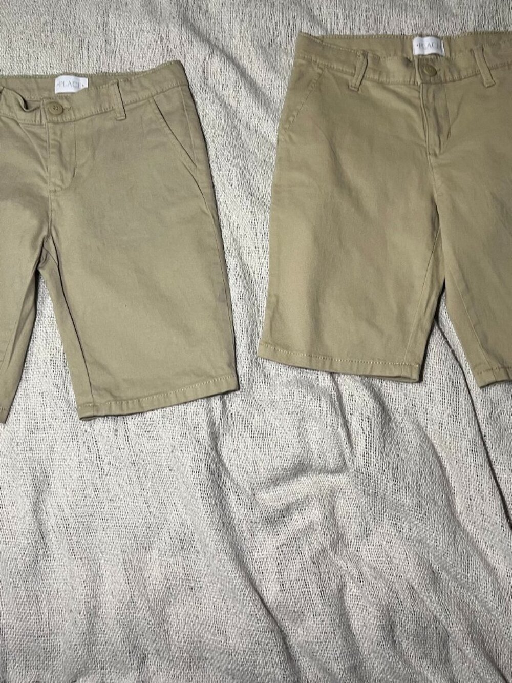 Lot of 2 The Children's Place Girls Khaki Uniform Shorts Size 10